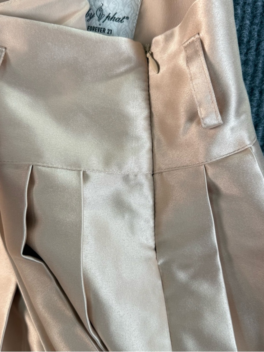 Baby Phat Satin Pleated Mini Skirt in Champagne Blush - Picture 5 of 7